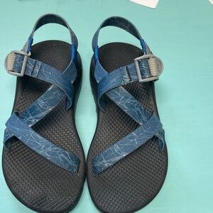 Chaco Blue and Gray Strappy Sandals
